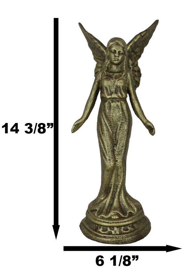Ebros Gift Cast Iron Rustic Enchanted Fantasy Fairy Garden Pixie Faerie Standing Figurine