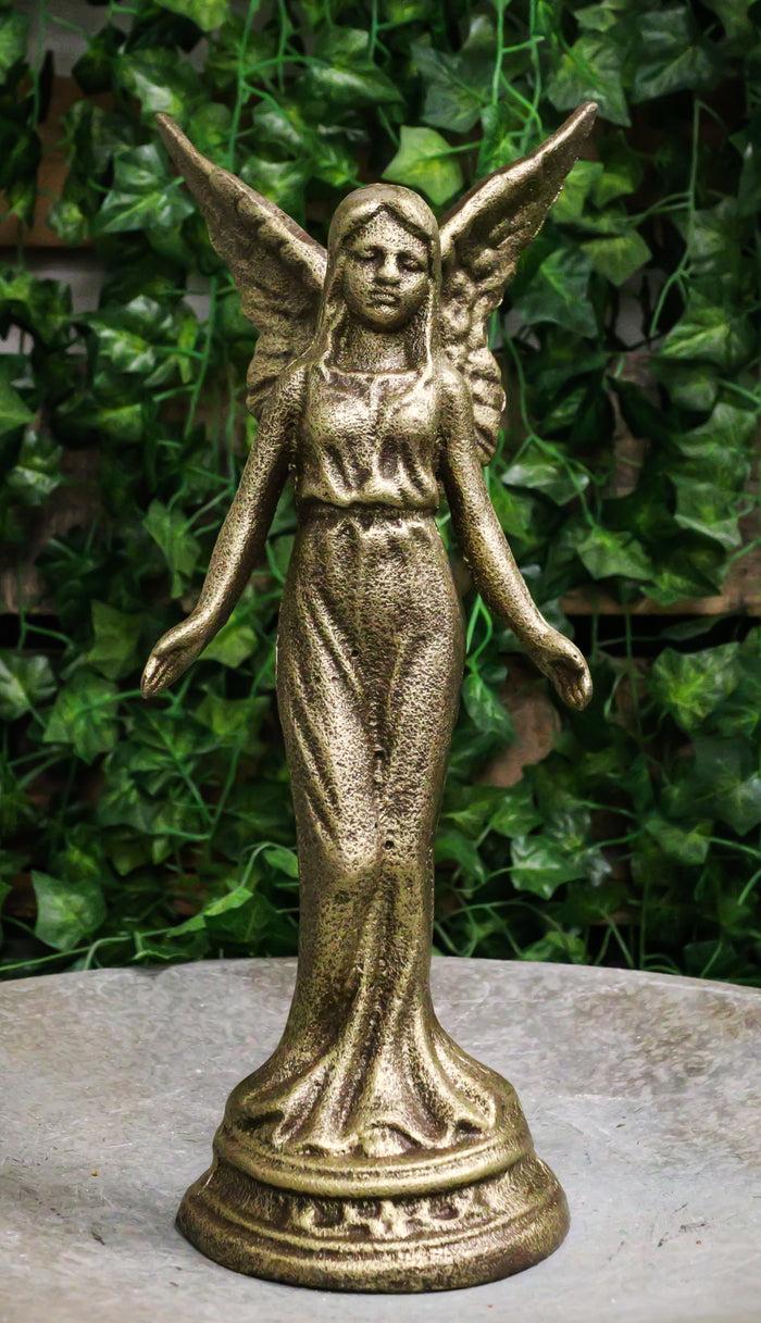 ebros gift Cast Iron Rustic Enchanted Fantasy Fairy Garden Pixie Faerie Standing Figurine