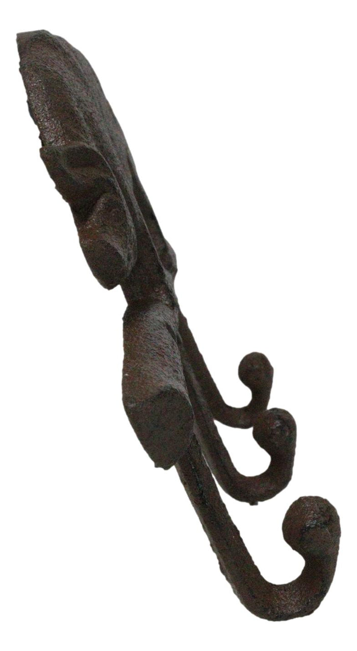 Ebros Gift Cast Iron Rustic Farmhouse Hog Boar Pig 3 Peg Wall Hooks Organizer Hanger Plaque
