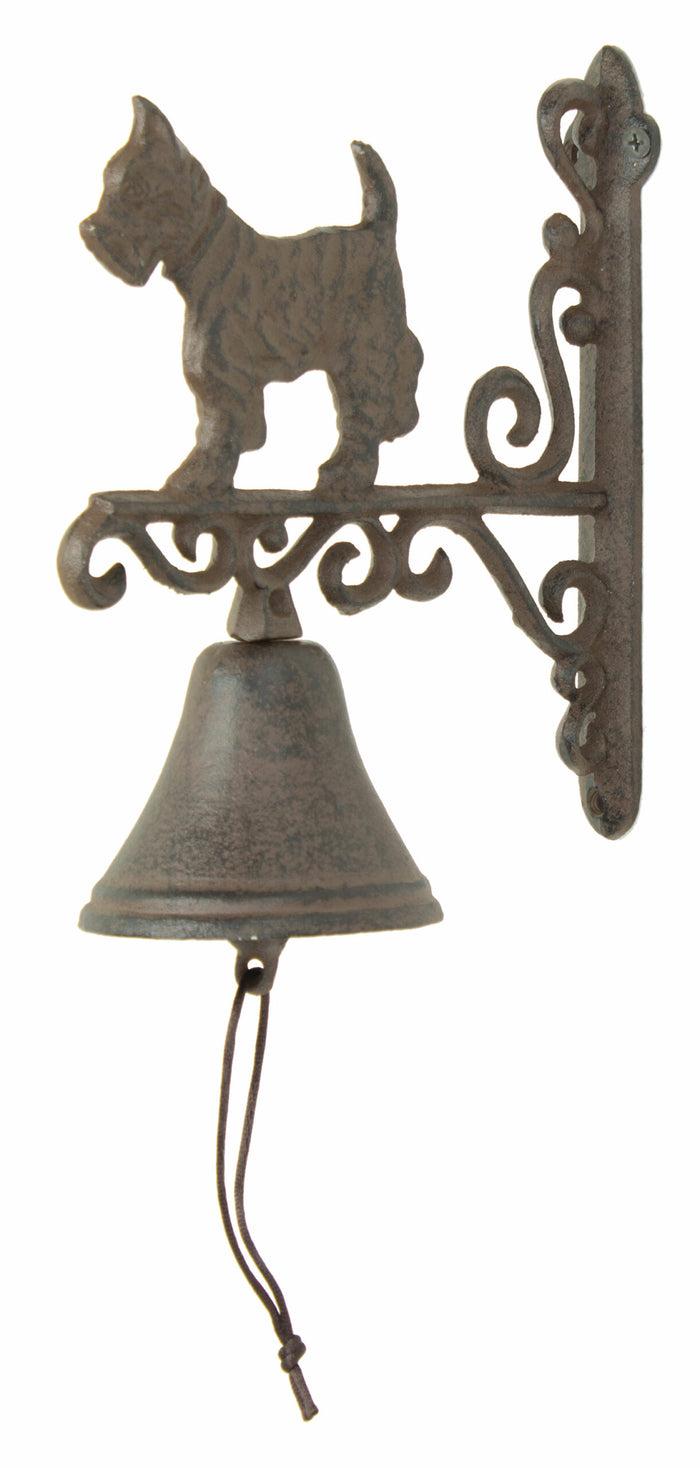 Ebros Gift Cast Iron Rustic Vintage Western Scottish Terrier Dog Door Wall Dinner Yard Bell