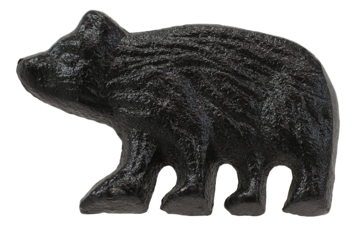 Cast Iron Rustic Western Black Bear Drawer Cabinet Door Knobs Hardware Pack Of 4