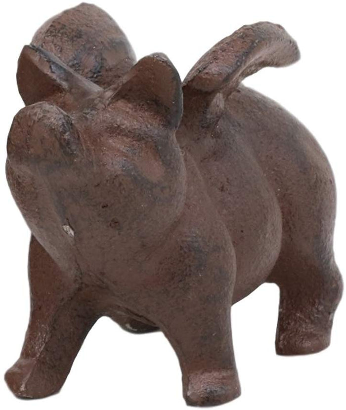 Ebros Gift Cast Iron Small Whimsical Flying Pig Angel Decorative Statue Desk Paperweight
