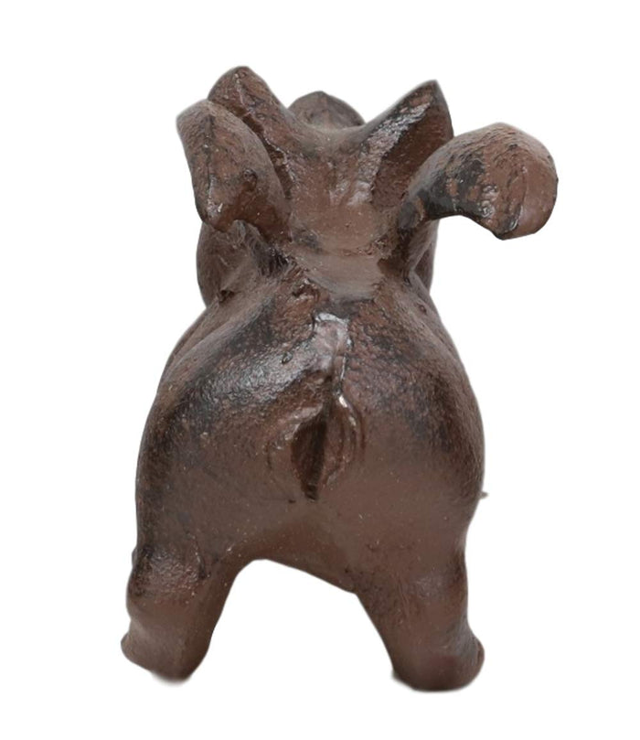 Ebros Gift Cast Iron Small Whimsical Flying Pig Angel Hog Statue Paperweight Decor Set Of 2