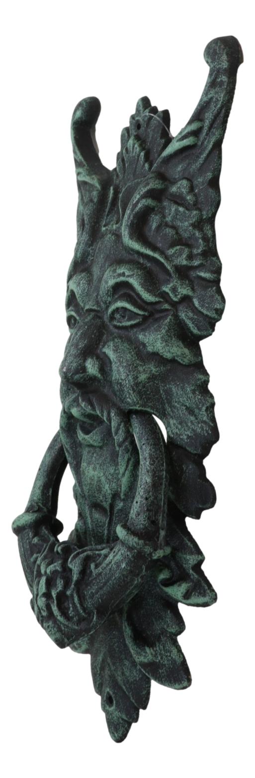 Ebros Gift Cast Iron Verdigris Wiccan Celtic Greenman Forest Tree Ent Spirit Door Knocker