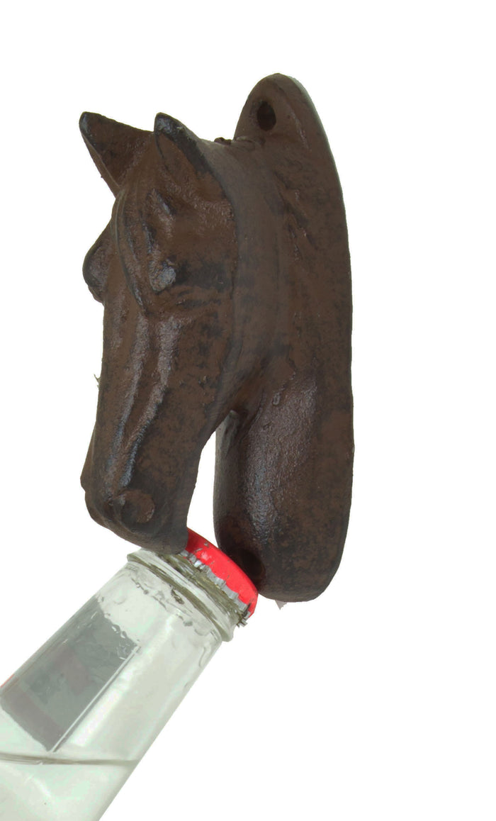 ebros gift Cast Iron Western Cowboy Country Rustic Horse Head Wall Beer Bottle Cap Opener