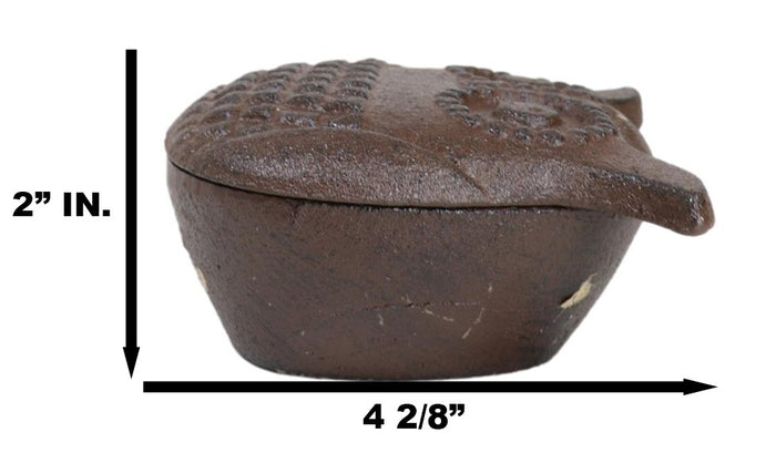 Ebros Gift Cast Iron Whimsical Night Owl Small Decorative Jewelry Trinket Box Figurine