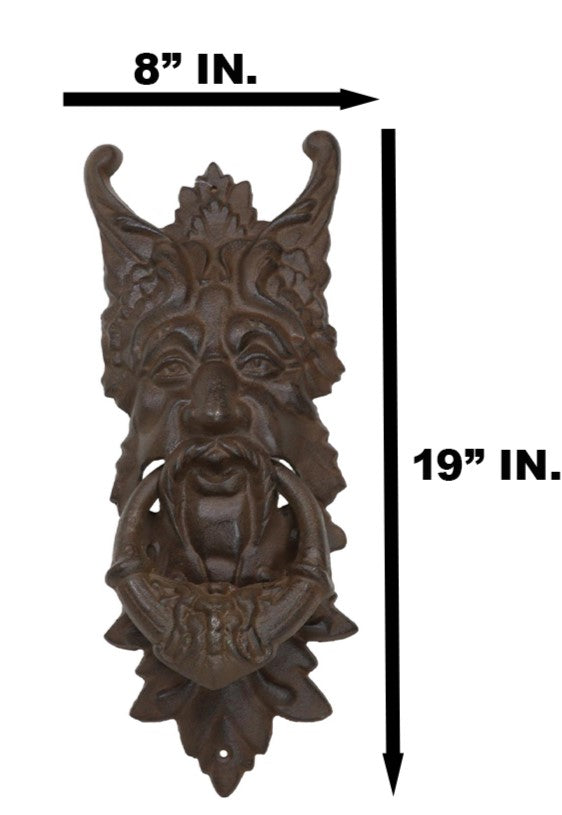 Ebros Gift Cast Iron Wiccan Celtic Greenman Forest Tree Ent Spirit Heirloom Door Knocker
