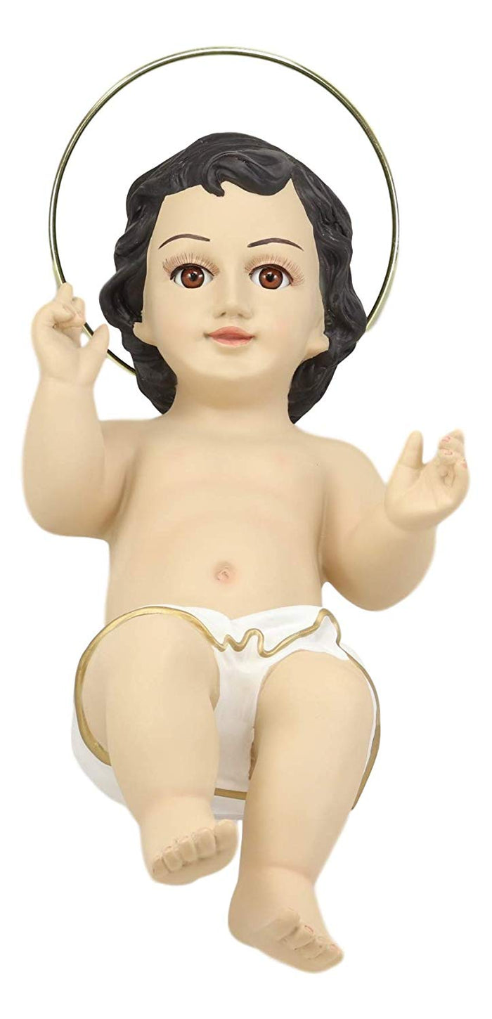 Ebros Gift Catholic Christian Nativity Infant Baby Jesus With Golden Halo Large 18"L Statue
