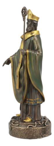 Ebros Gift Catholic Irish Saint Patrick Holding Staff Statue 7.5"Tall Apostle Of Ireland