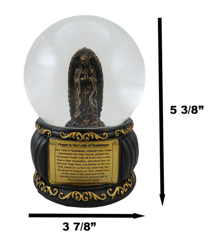 Ebros Gift Catholic Our Lady Of Guadalupe Mother Mary Blessed Virgin Water Globe Figurine
