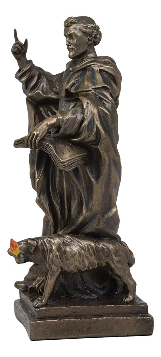 Ebros Gift Catholic Priest Saint Dominic Of Osma With Hound Dog Statue Patron Of Astronomy