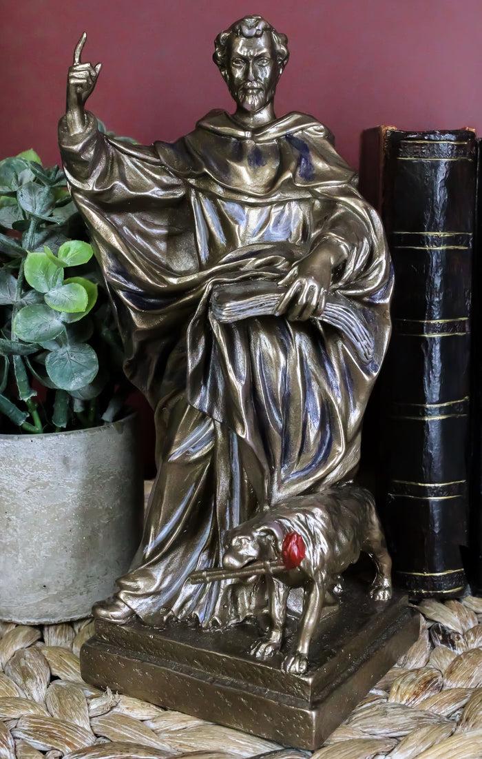 ebros gift Catholic Priest Saint Dominic of Osma with Hound Dog Statue Patron Of Astronomy