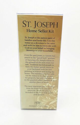 Ebros Gift Catholic Saint Joseph Figurine Home Seller Kit With Prayer Card In Blister Pack