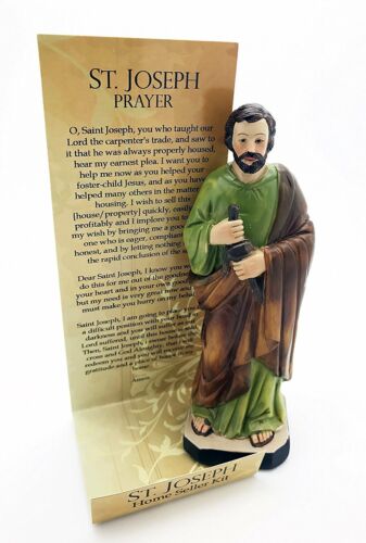 ebros gift Catholic Saint Joseph Figurine Home Seller Kit With Prayer Card In Blister Pack