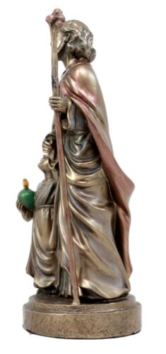Ebros Gift Catholic Saint Joseph Holding A Flowering Staff And Child Jesus Figurine 7.25"H