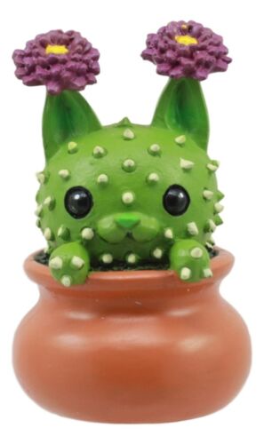 Ebros Gift Cattus Cactus Cat In The Pot Figurine Whimsical Cat That Transforms Into Cactus