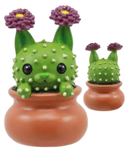 ebros gift Cattus Cactus Cat In The Pot Figurine Whimsical Cat That Transforms Into Cactus