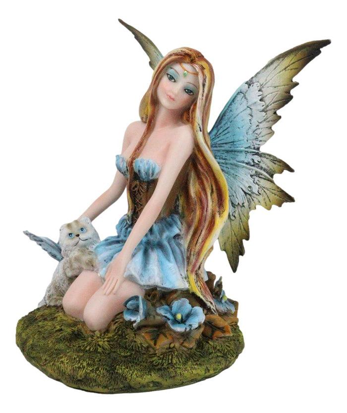 Ebros Gift Celestial Nova Starlight Tribal Fairy FAE With Pixie Cat Home Decor Figurine