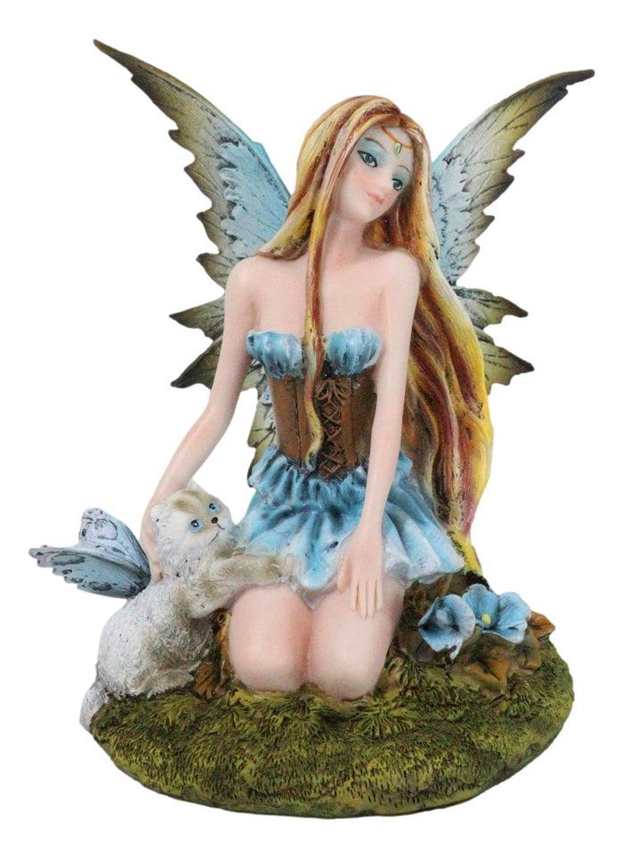 ebros gift Celestial Nova Starlight Tribal Fairy FAE with Pixie Cat Home Decor Figurine
