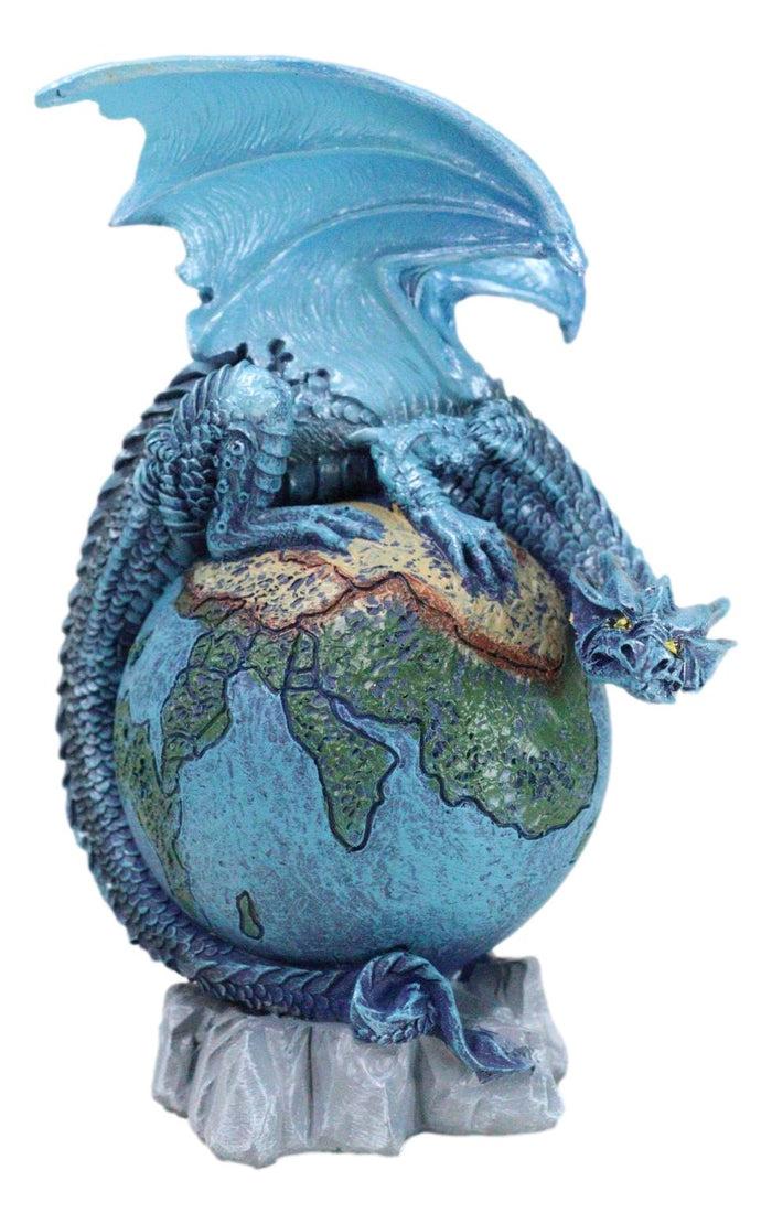 ebros gift Celestial Solar Galaxy Planet Earth Terrestrial Guardian Blue Dragon Figurine