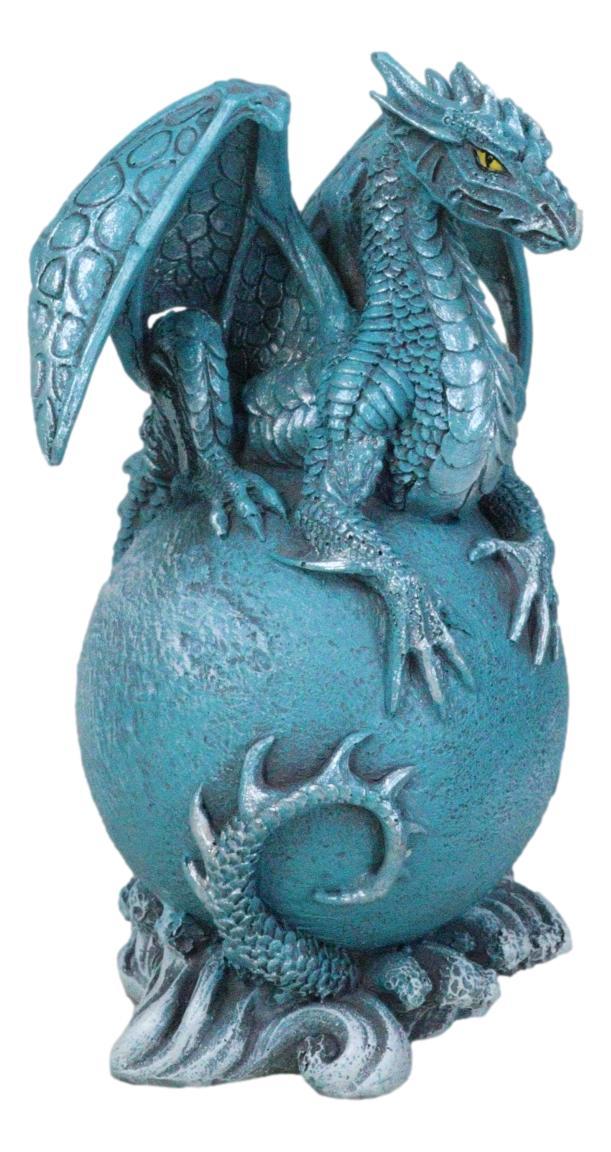 ebros gift Celestial Solar Galaxy Planet Uranus Terrestrial Guardian Blue Dragon Figurine