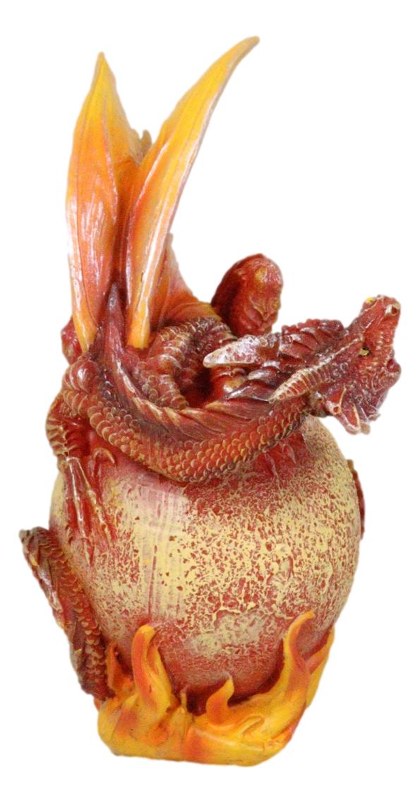 Ebros Gift Celestial Solar Sun Galaxy Planet Terrestrial Guardian Fire Dragon Figurine