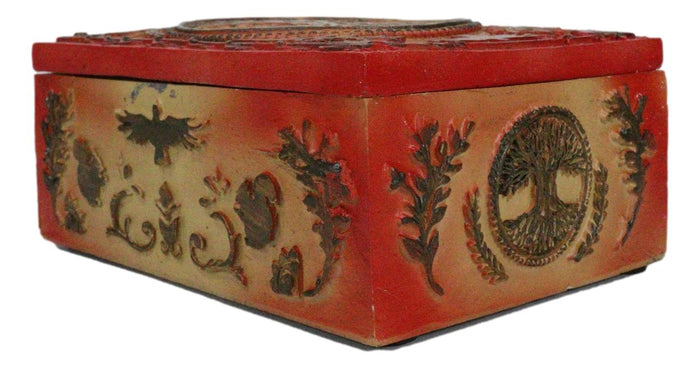 Ebros Gift Celtic Cosmic Tree Of Life Wicca Tarot Cards Crystals Herbs Stash Decorative Box