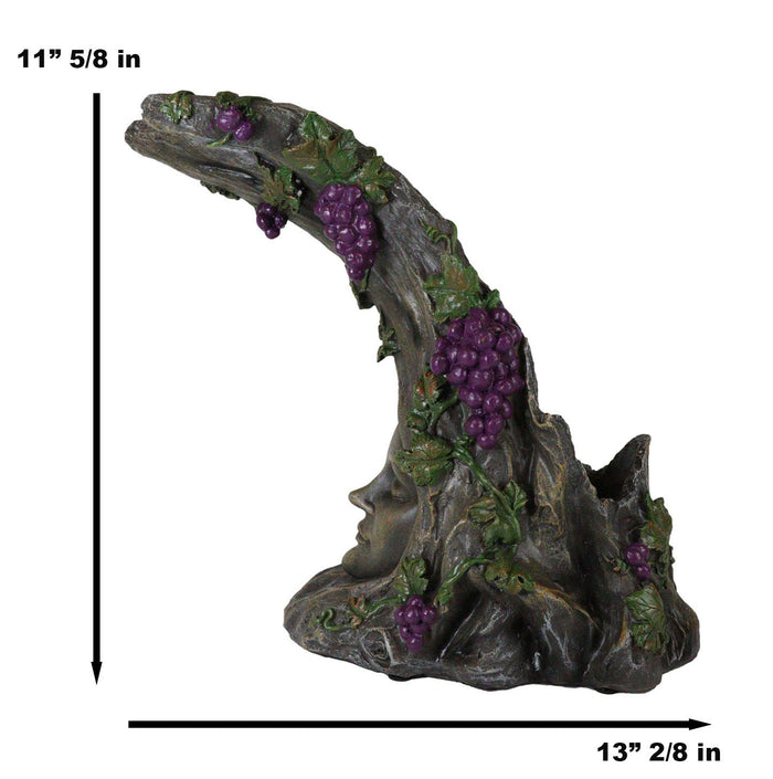 Ebros Gift Celtic Forest Tree Ent Greenwoman Bacchus Wine Glasses And Bottle Holder Valet