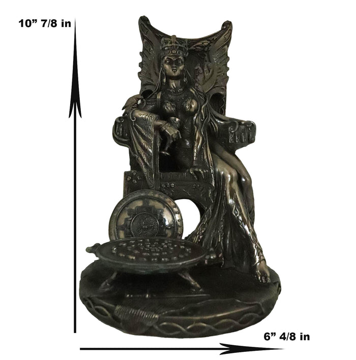 Ebros Gift Celtic Goddess Of Fertility Maeve Seated On Throne Statue 11"H Medb Maev Decor