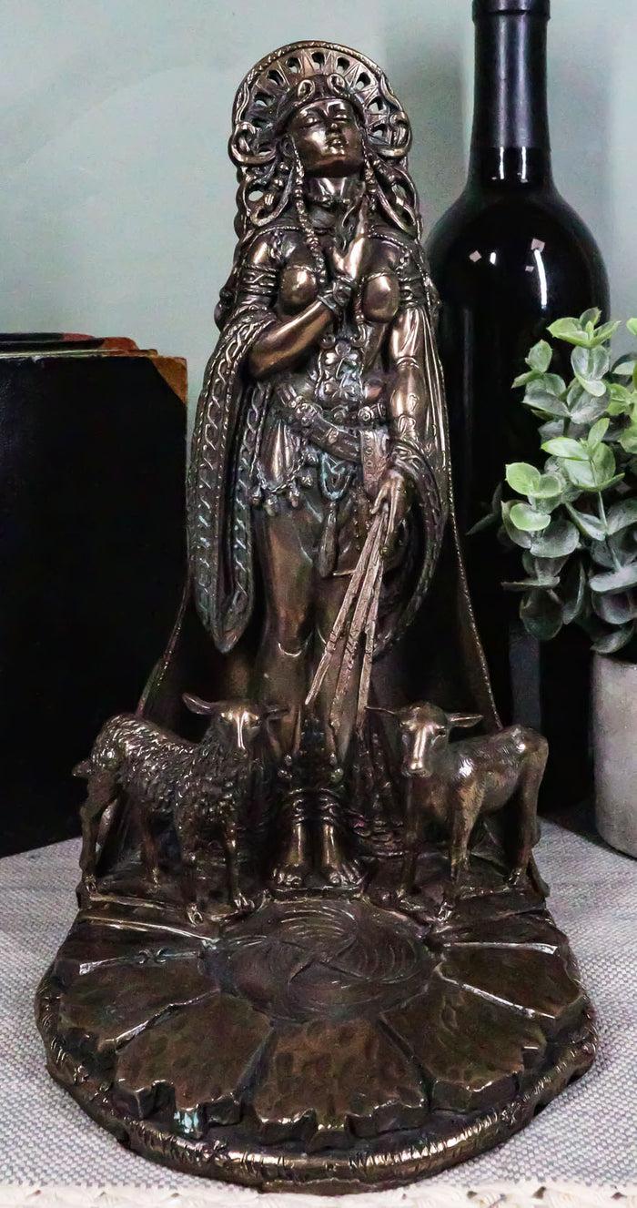 ebros gift Celtic Goddess of Fire Brigid Statue Patroness Of Hope Poetry Livestock Healing