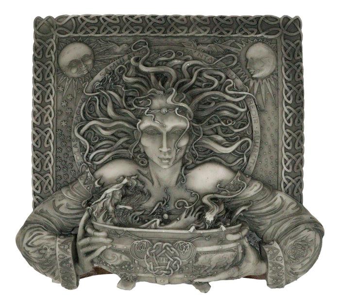 Ebros Gift Celtic Goddess Of Rebirth Cerridwen With Magical Potions Cauldron Wall Decor