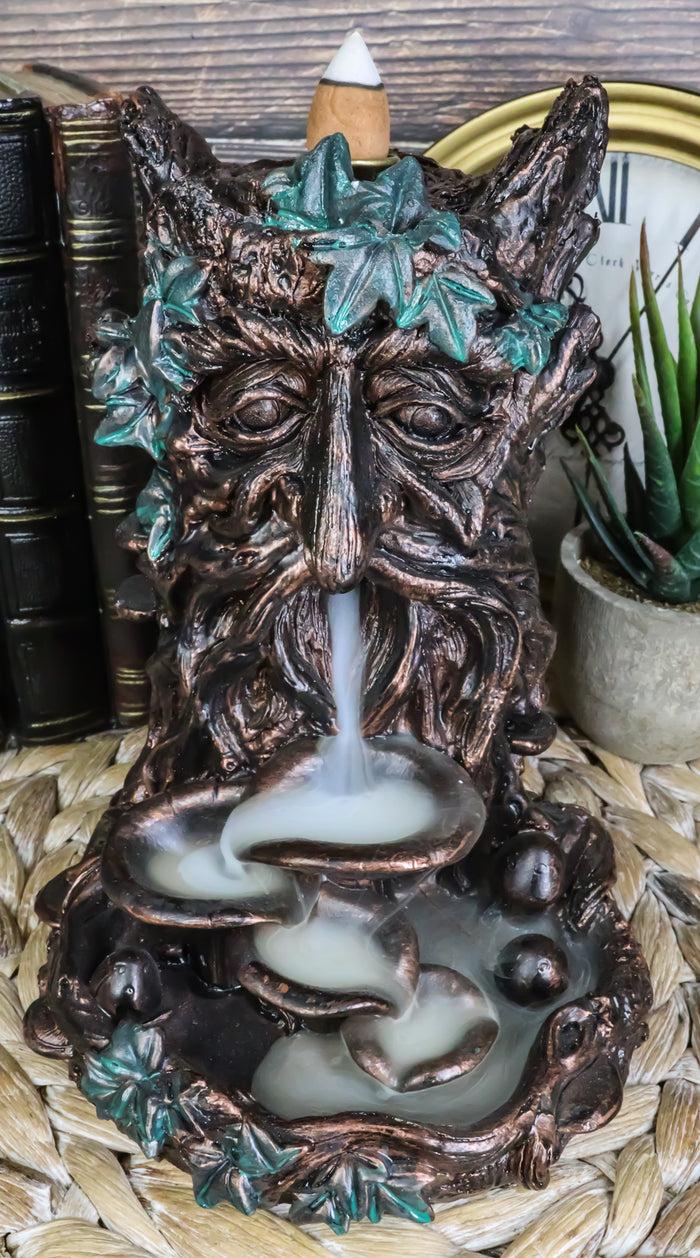 ebros gift Celtic Greenman Tree Man God Forest Ent Backflow Incense Cone Burner Figurine