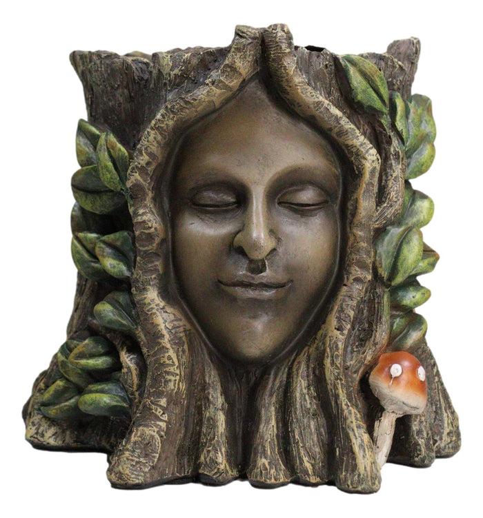 Ebros Gift Celtic Greenman Tree Woman Gaia Dryad Ent Earth Goddess Floral Planter Figurine