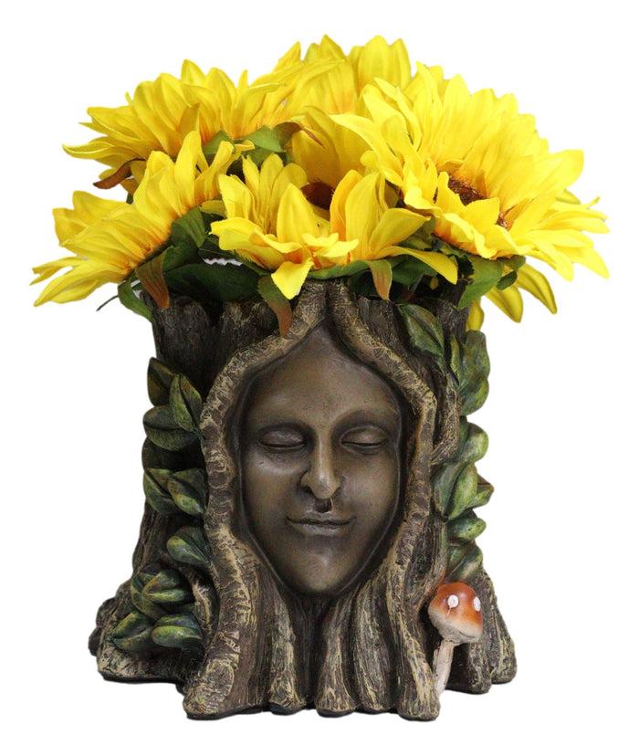 ebros gift Celtic Greenman Tree Woman Gaia Dryad Ent Earth Goddess Floral Planter Figurine