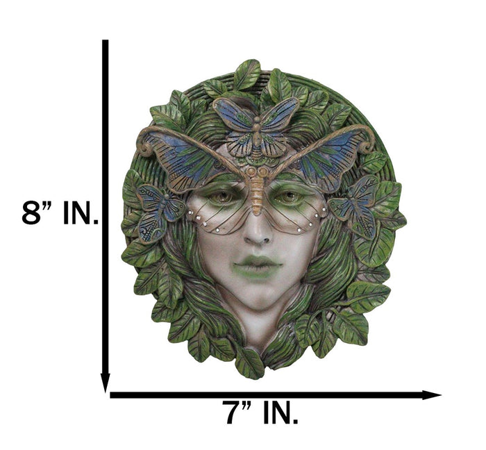 Ebros Gift Celtic Greenwoman Tree Lady Gaia Ent Earth Goddess Butterfly Mask Wall Decor