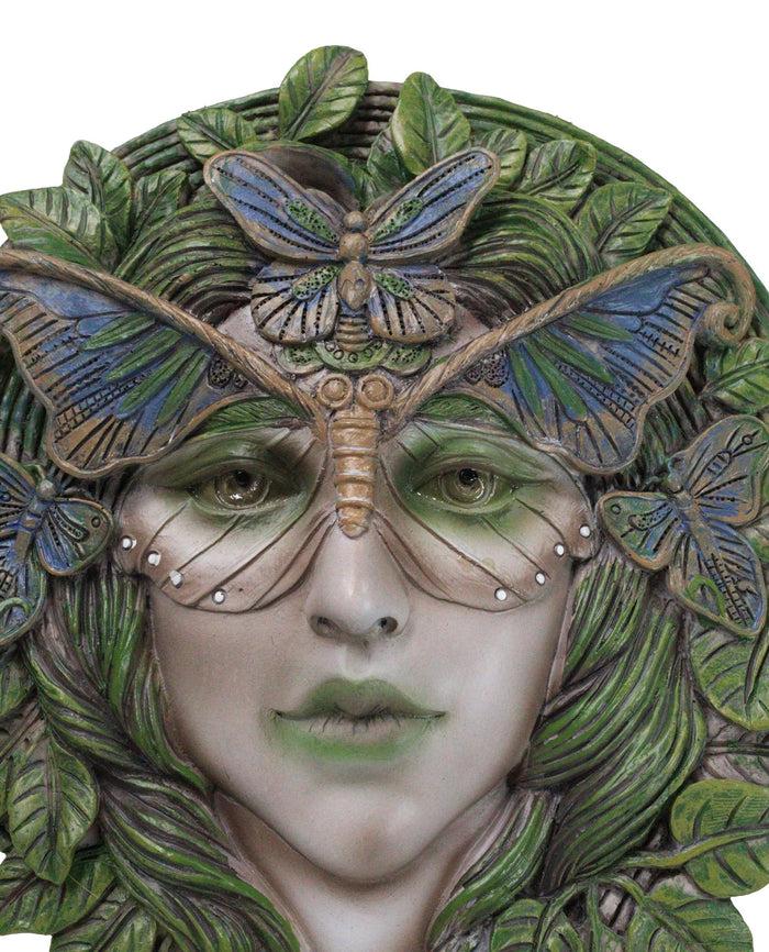 Ebros Gift Celtic Greenwoman Tree Lady Gaia Ent Earth Goddess Butterfly Mask Wall Decor