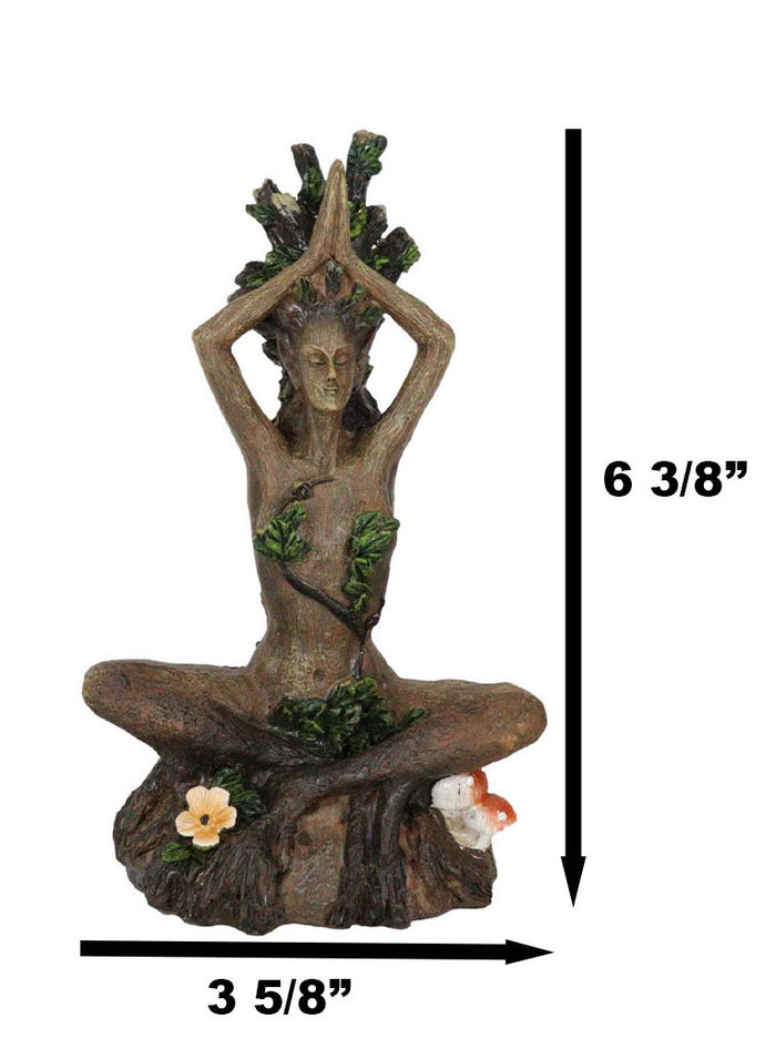 Ebros Gift Celtic Greenwoman Tree Woman Gaia Dryad Ent Earth Goddess Yoga Pose Figurine