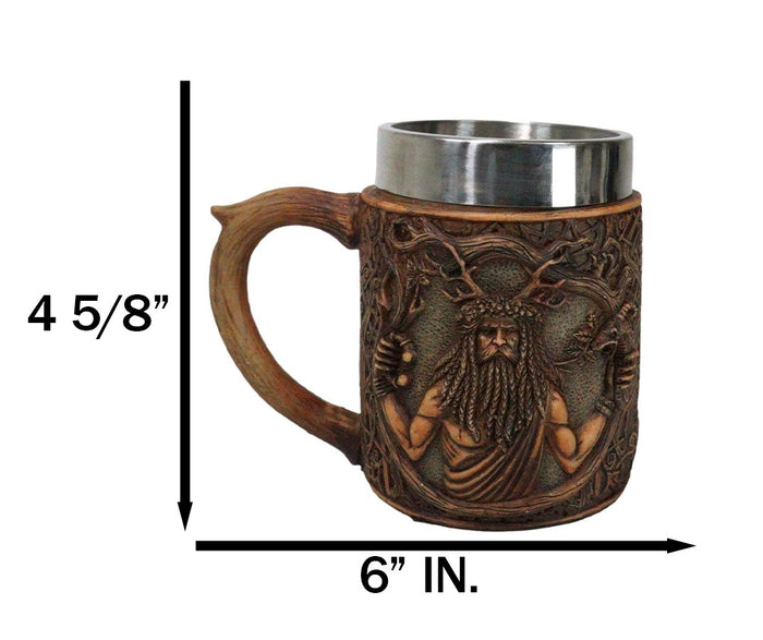 Ebros Gift Celtic Horned God Herne Cernunnos With Antlers And Sacred Symbols Coffee Mug
