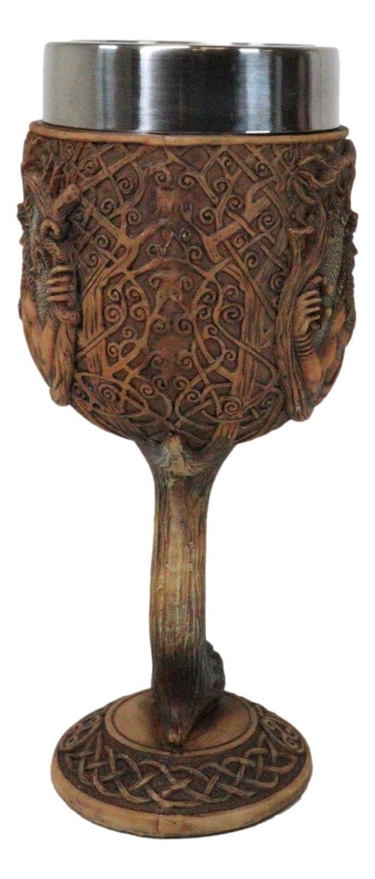 Ebros Gift Celtic Horned God Herne Cernunnos With Antlers And Sacred Symbols Wine Goblet