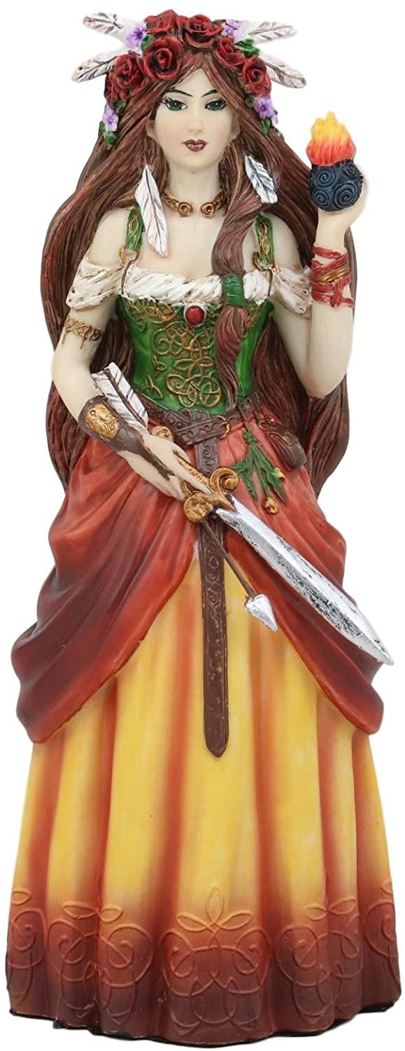Ebros Gift Celtic Irish Goddess Brigid Threefold Deity Of Heling Poetry Smithcraft Figurine