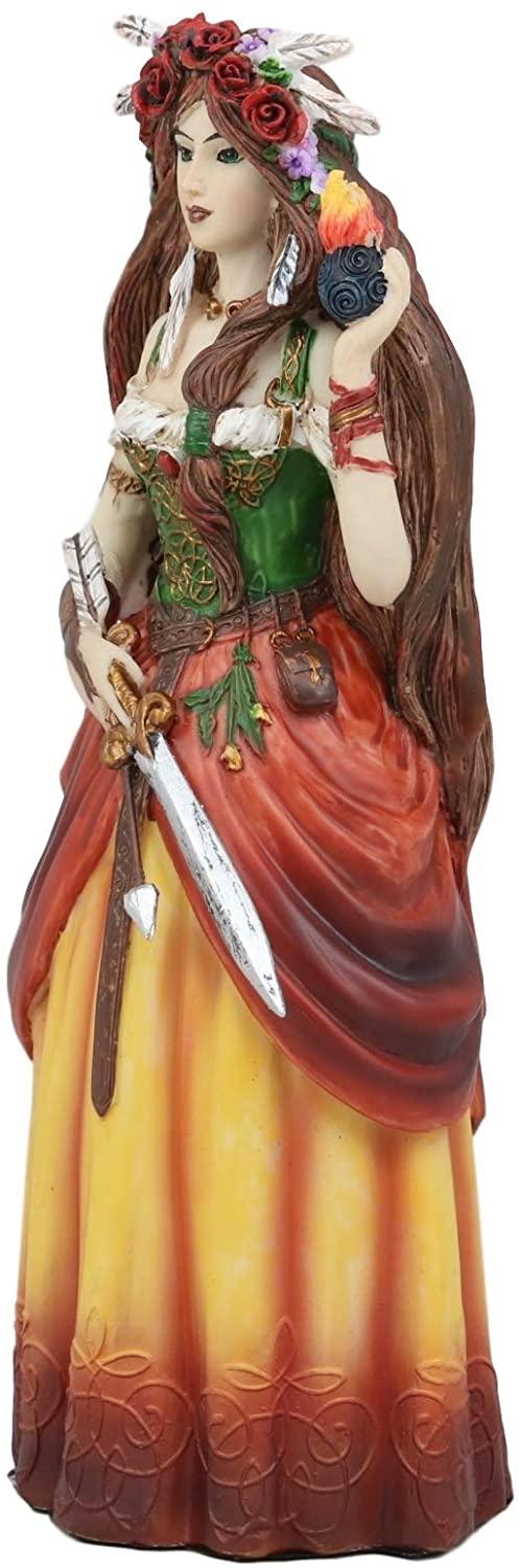 Ebros Gift Celtic Irish Goddess Brigid Threefold Deity Of Heling Poetry Smithcraft Figurine