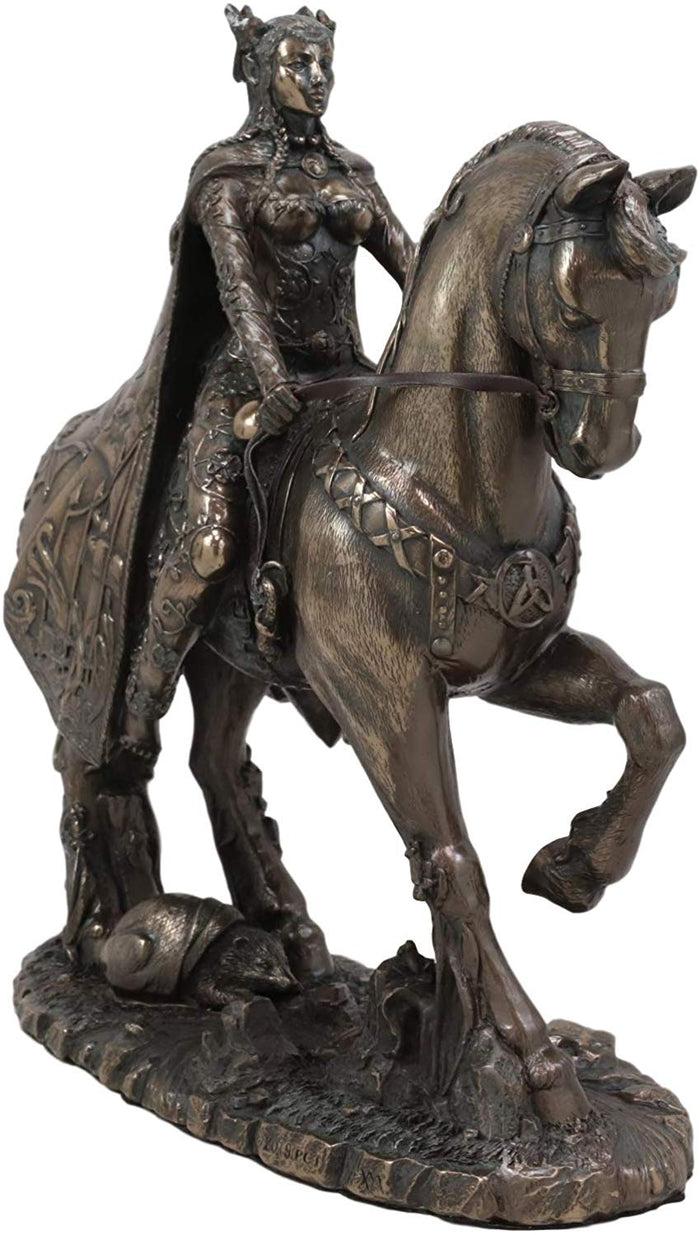 Ebros Gift Celtic Irish Moon Goddess Rhiannon Riding Horse In Arberth Statue 10" H