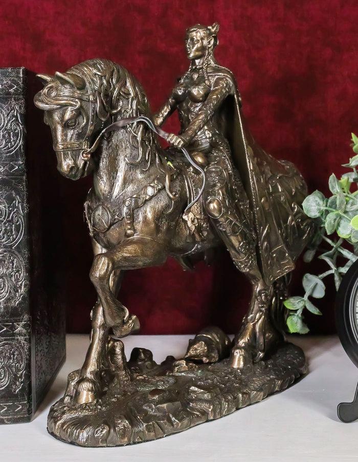 ebros gift Celtic Irish Moon Goddess Rhiannon Riding Horse in Arberth Statue 10" H