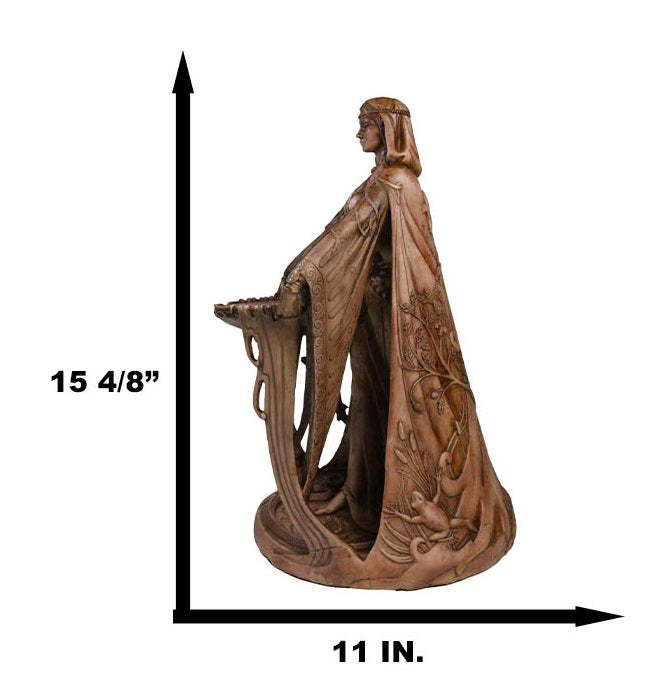 Ebros Gift Celtic Irish Triple Goddess Mother Of All Gods Danu 15"H Statue In Faux Red Clay