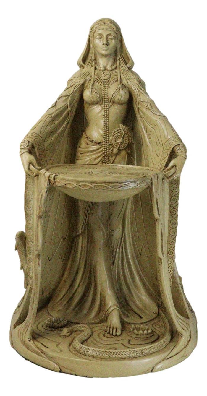 Ebros Gift Celtic Irish Triple Goddess Mother Of All Gods Danu 15.5"H Statue Faux Wood Look
