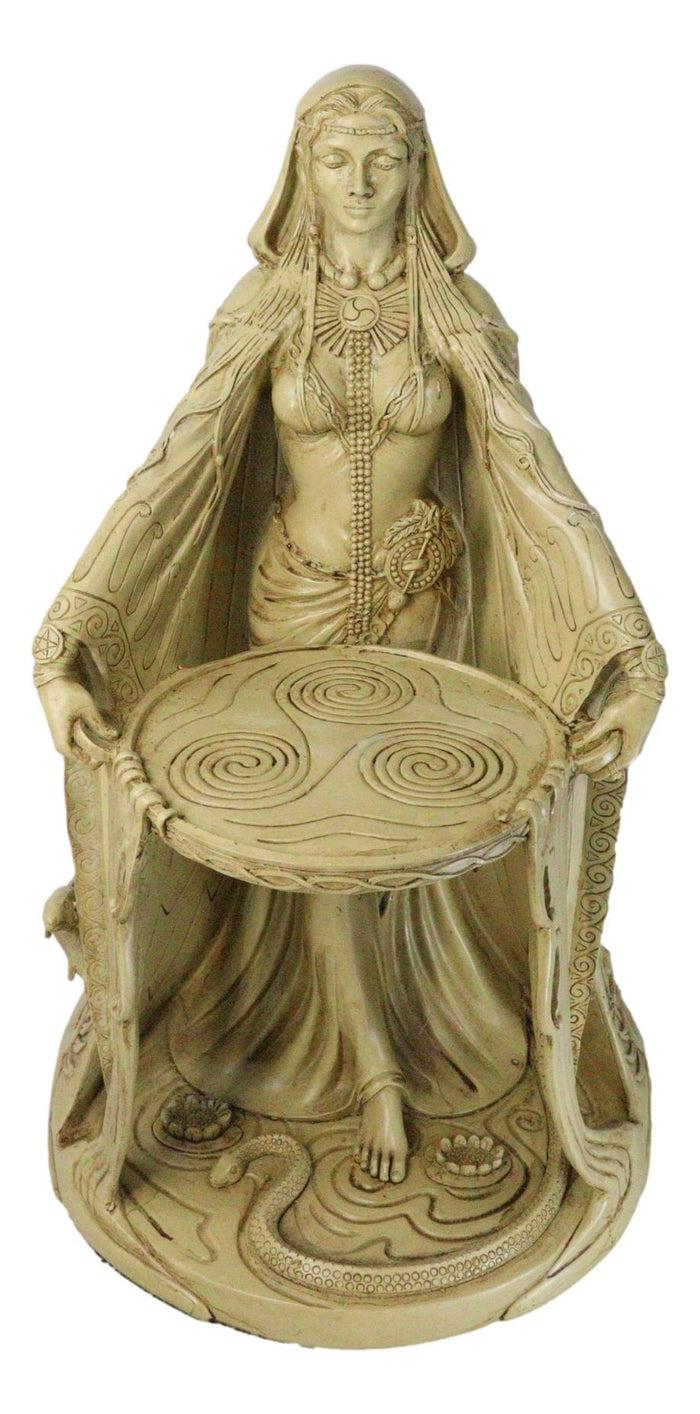 ebros gift Celtic Irish Triple Goddess Mother Of All Gods Danu 15.5"H Statue Faux Wood Look