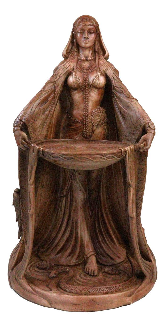 ebros gift Celtic Irish Triple Goddess Mother Of All Gods Danu 15"H Statue In Faux Red Clay