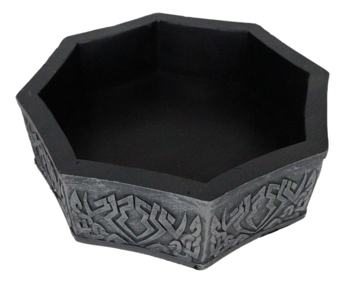 Ebros Gift Celtic Knotwork Symbols Giant Winged Dragon Decorative Octagon Jewelry Box