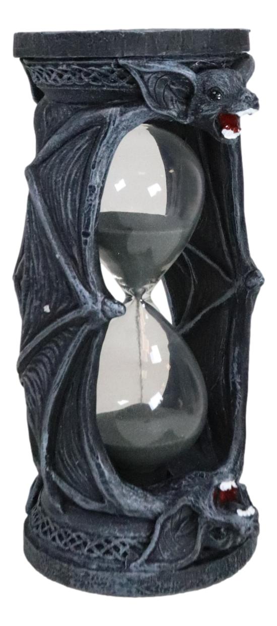 Ebros Gift Celtic Knotwork Tomb Vampire Bats Gothic Invertible Pillar Sand Timer Figurine