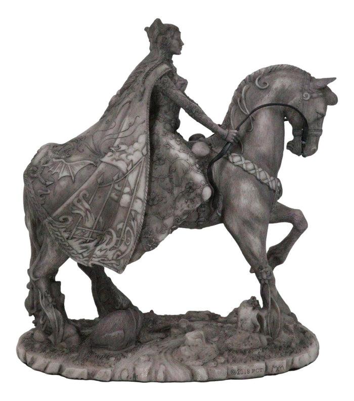 Ebros Gift Celtic Moon Goddess Rhiannon Riding Horse In Arberth Clay Finish Figurine